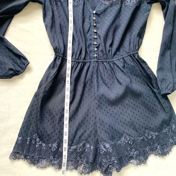 Willow and Clay Long Sleeve Lac Romper Shorts - Picture 6 of 9